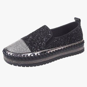 Glittery sparkly slip-on loafer...fits like a 9